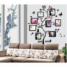 Living Room Tree Photo Frames Wall