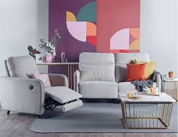 homer motorised fabric recliner sofa