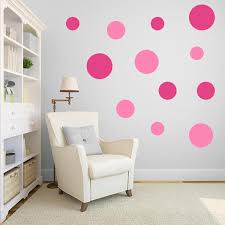 pink polka dot wall decals pink polka
