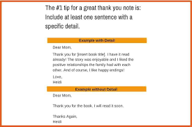tip to writing a great thank you note