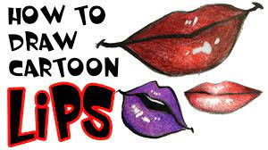 how to draw cartoon lips you