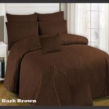 dark brown fabriona luxury 3 pieces bed