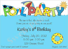 Pool Party Invitation Pool Birthday Invitation Swimming