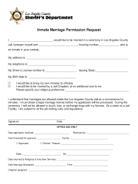 inmate marriage packet california