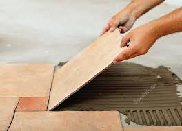 installing ceramic floor tiles