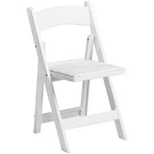 White Folding Padded Garden Chair