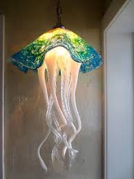 Hand Blown Glass Chandelier Jellyfish Light Art Glass Lighting Chandelier Ebay