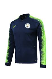 Nike manchester city authentic pullover hoodie sweatshirt size medium m spellout. Man City 18 19 Navy Training Jacket Yoursoccerjersey