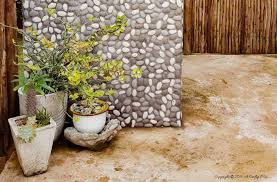 Patio Wall In A Day With Pebble Tiles