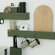 2 Piece Metal Wall Storage Shelves With