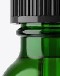 Green Glass E Liquid Bottle Mockup On