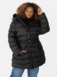 Lovedrobe Black Belted Puffer Coat With
