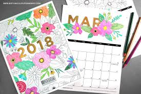 Free Printables Adult Coloring Book Calendar Blog Botanical