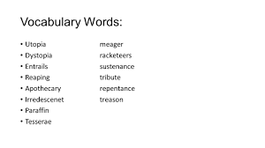 the hunger games vocabulary standard what to do the 
