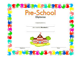 Award Certificate Template For Preschool Para Sys