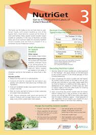 nutrition labels of instant noodles