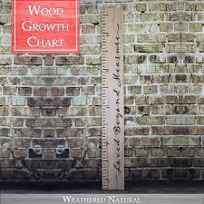 Back40life Premium Series Loved Beyond Measure Wooden Growth Chart Height Ruler Weathered Natural