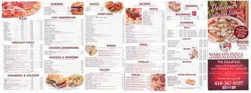 marco s pizza menu berks mont menus