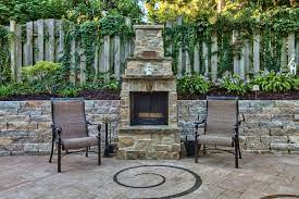 An Elegant Stone Fireplace Was Built