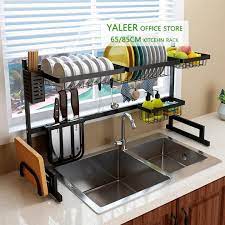 yaleer over sink dish drying rack large