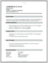 Bcom Resume Format Resume Format Download For Freshers Resume Format