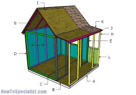 Playhouse With Porch Roof Plans