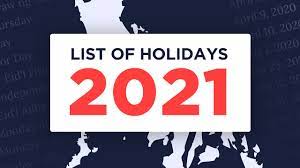 list philippine holidays for 2021
