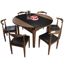 Check out our solid wood round dining table selection for the very best in unique or custom, handmade pieces from our kitchen & dining tables shops. Burnt Stone Dining Table Retractable Solid Wood Dining Table Foldable Small Apartment Round Table Modern Dining Room Aliexpress