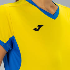 Blue waist coat with pink shirt and check pant. S S T Shirt Championship Iv Yellow Royal Blue Women Joma