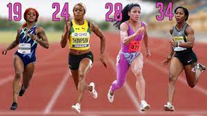 fastest women s 100m time at every age