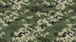 Military Pixel Camouflage Green Grey