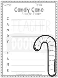 Candy cane friendship wreath poem. Candy Cane Acrostic Poem Teacher Doodles