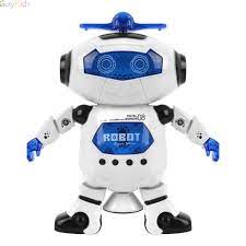 Đồ chơi robot nhảy múa, phát nhạc, phát sáng thông minh, xoay 360 độ