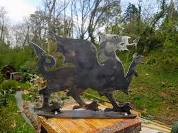 Metal Welsh Dragon Garden Welsh Dragon