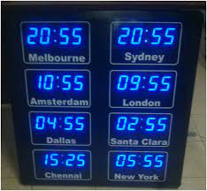 Digital Time Zone Clocks With Gps