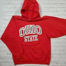Vtg osu ohio state university buckeyes crewneck sweatshirt pullover mens xxl 2x. Vintage Ohio State Buckeyes Red Hooded Sweatshirt Hoodie Mens S Small 80s Ebay