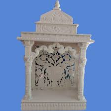 white home marble temple design carved