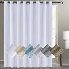 white sliding door curtains 100