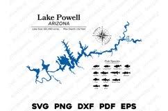 lake powell arizona map with data