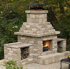 Cinder Block Outdoor Fireplace Plans