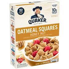 quaker oatmeal squares honey nut cereal