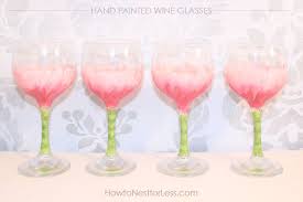 Hand Painted Flower Wine Glasses How
