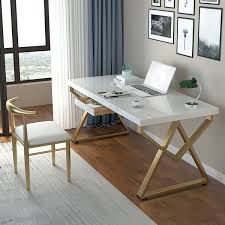 Office Desk Solid Wood Metal Homary