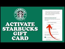activate starbucks gift card