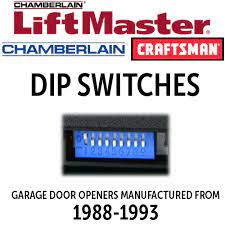 liftmaster dip switch remotes for 1988