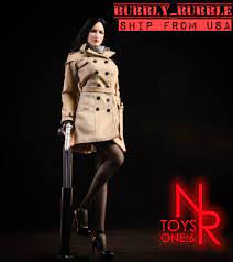 1/6 Ada Wong Resident Evil Leather Trench Coat Set For 12