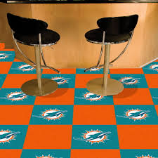 miami dolphins 18 x18 carpet tiles