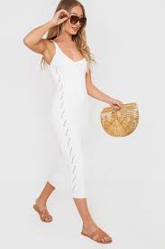 Also set sale alerts and shop exclusive offers only on shopstyle. Cream Knitted Crochet Midi Dress In The Style Usa