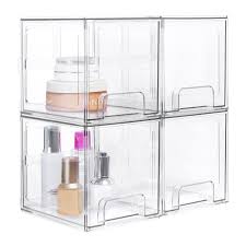 tall stackable makeup storage drawers