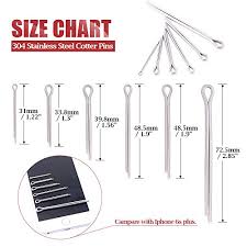 Hilitchi 150 Pcs 304 Stainless Steel Cotter Pin Assortment Kit For Automotive Mechanics Small Engine Repair
